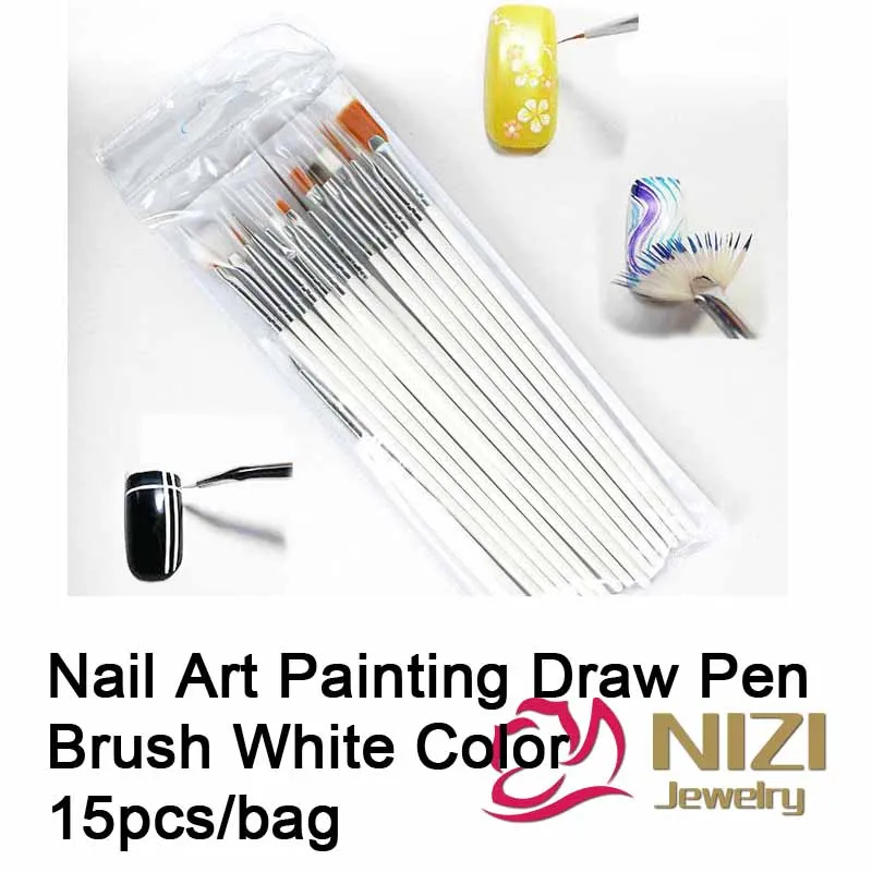 Professional Nail Art Brush For Natural False And 3D Beauty Nail Brush 15Pcs set Nail Art