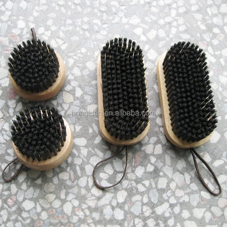
Professional Factory Custom Brass Suede Horse Hair Shoe Brush for Cleaning 