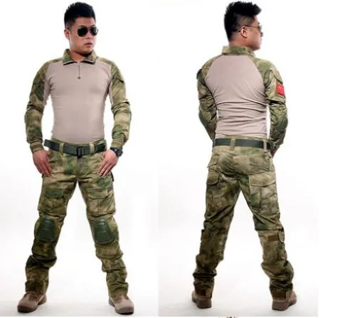 Tactical military uniform clothing army of the military combat uniform tactical pants with knee pads camouflage hunting clothes