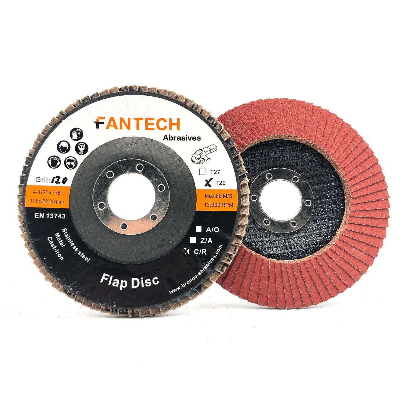  FANTECH 115 мм 4-1/2 дюйма 1 упаковка 10 шт. VSM глиноземный керамический угловой шлифовальный