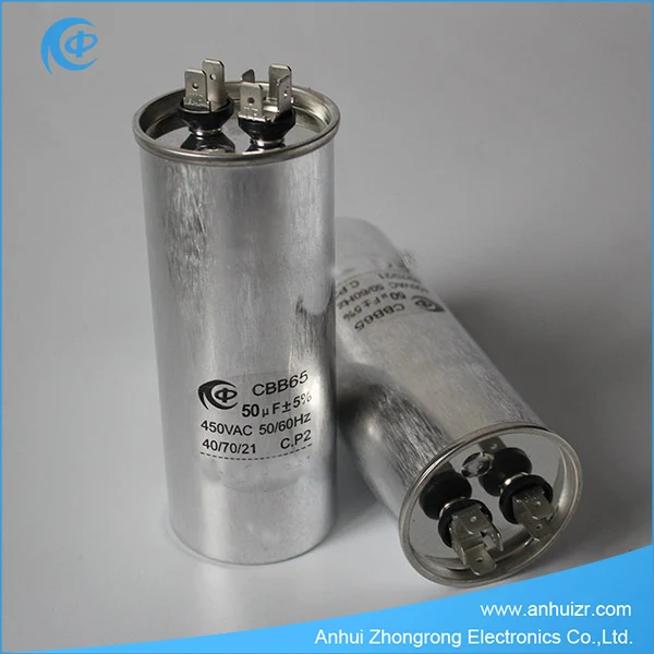 CBB65 Пусковой Конденсатор 50 мкФ 450 В AC Компрессор Пусковой Конденсатор