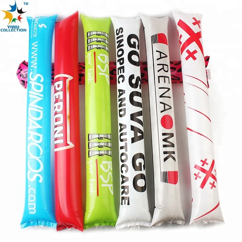 
best selling promotional ballon inflatable stick light up hand clappers make bang stick 