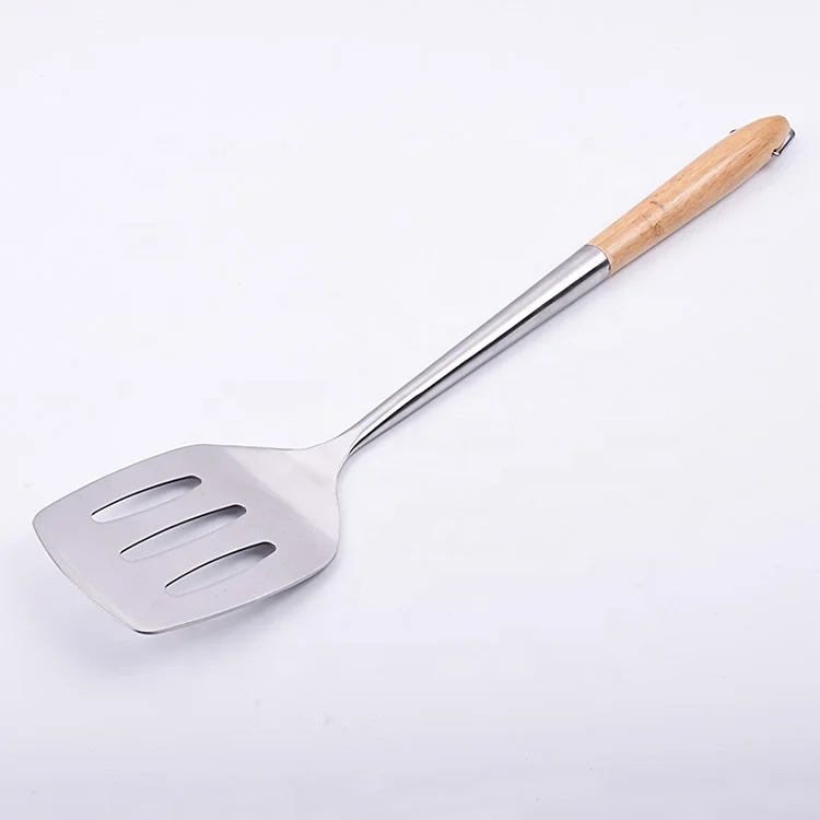 
Удобная длинная металлическая лопатка для барбекю BZJ1172S с бамбуковой ручкой, 18 дюймов 