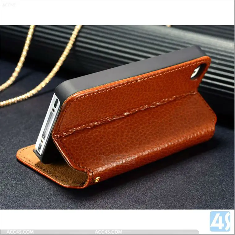 Футляр из натуральной кожи с Window дизайн для iPhone 5 P-IPH5CASE129