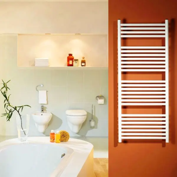 прямые рельсы водяного отопления полотенце