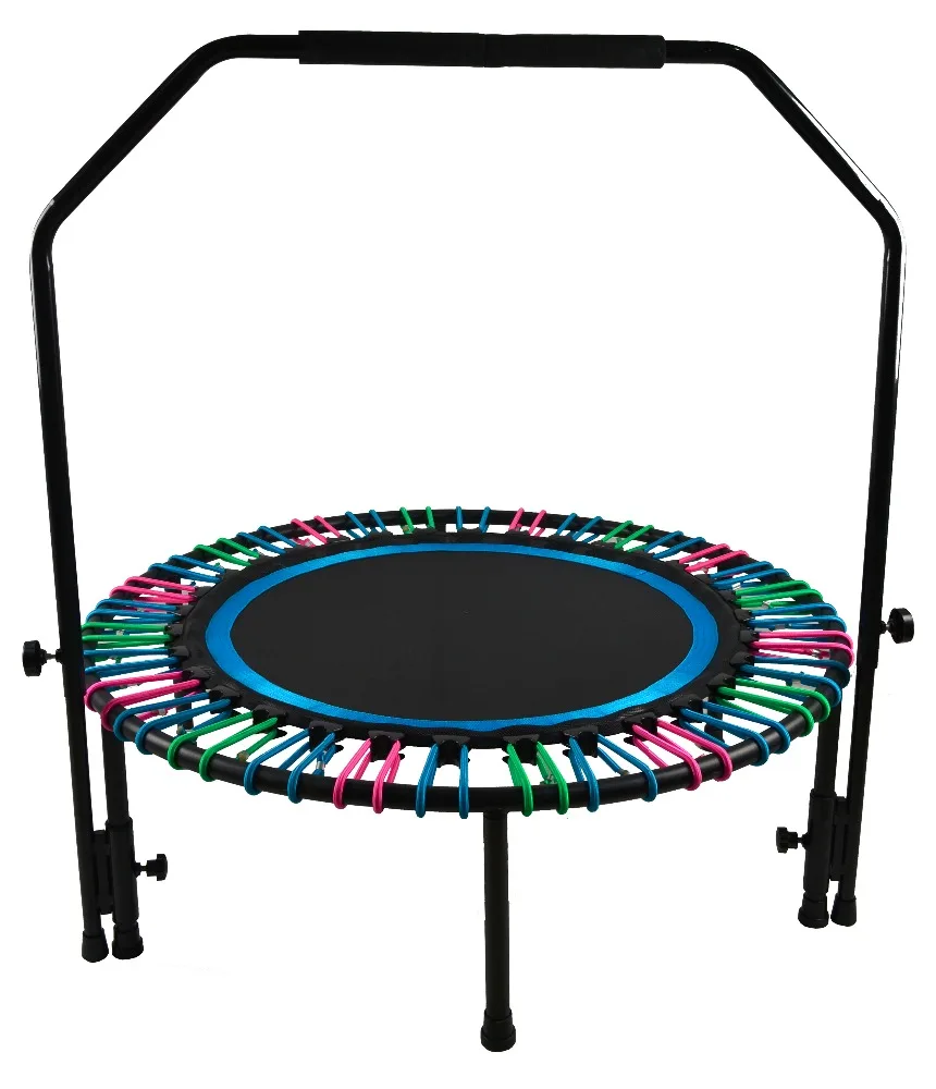 
Colourfull Mini Trampoline, Fitness Rebounder with Adjustable Foam Handle, Exercise Trampoline for Adults Indoor/Garden Workout 