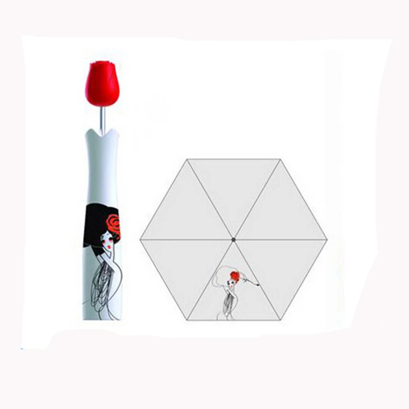 New design plastic flower rose bottle umbrella
