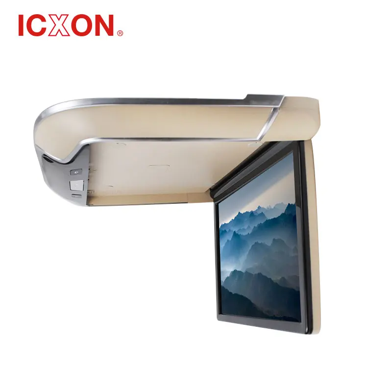 
13.3 inch New Android flip down roof mounted monitor 1080P with atmosphere lamp 