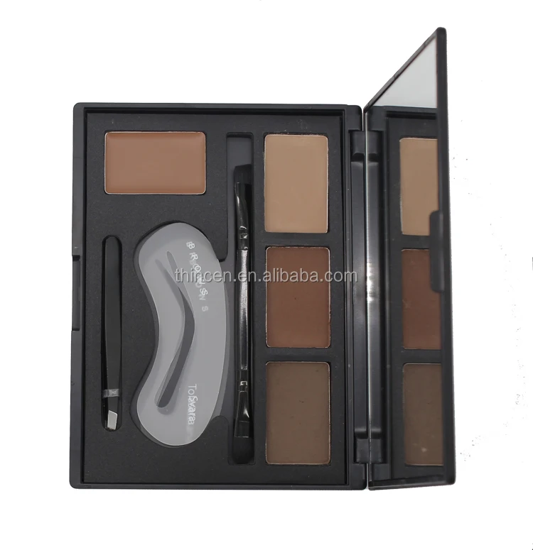 High quality cosmetics 4 color eyebrow powder palette eyebrow makeup powder kit private label