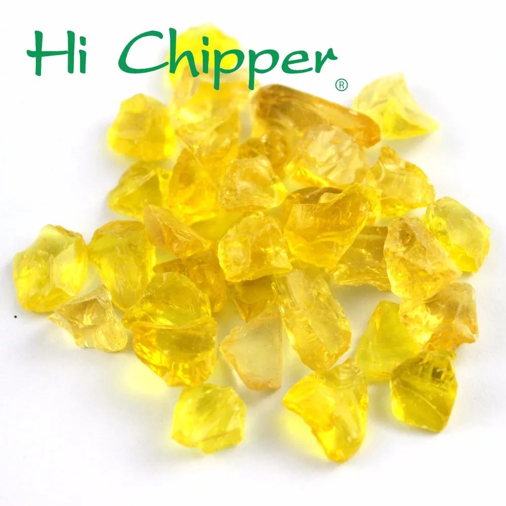 Crushed colored glass chips for terrazzo flooring