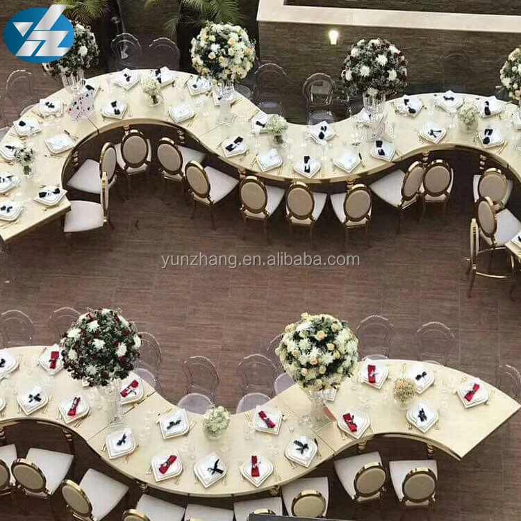 Round Dining table Variable shape for event and wedding hotel