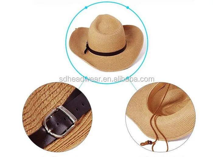 unisex cowboy hat straw hat bulk hard straw cowboy hats