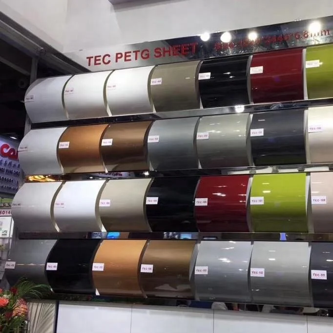 High Gloss 0.8mm White Green color PETG Sheets Mdf Board