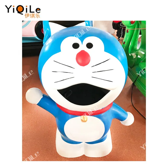 Doraemon Trash Can  Cartoon Shape Waste Bin