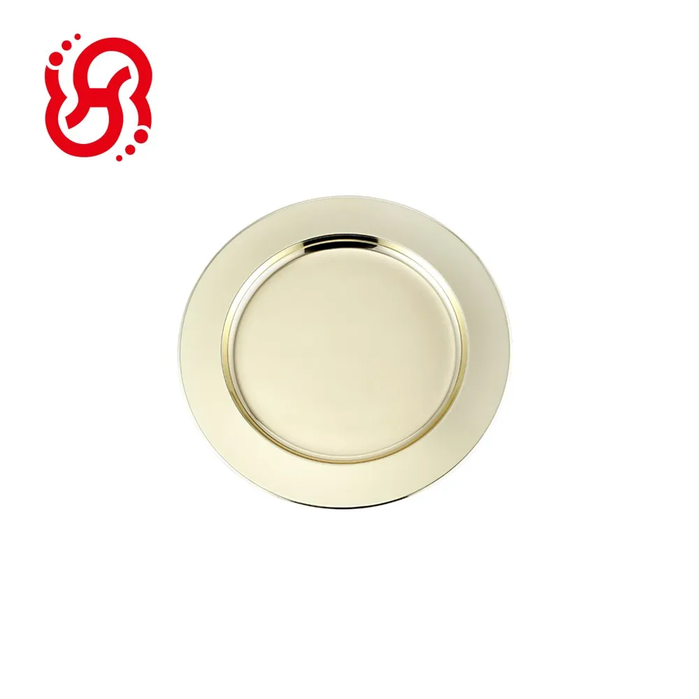 Mirror Rose Gold And Sliver Stainless Steel Charger Plates For Home Decor