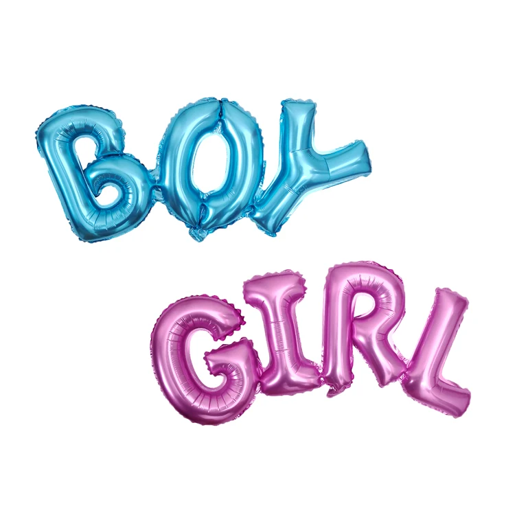 Baby Shower Girl Boy letter ballon Foil Balloons Birthday Party Decoration Balloon