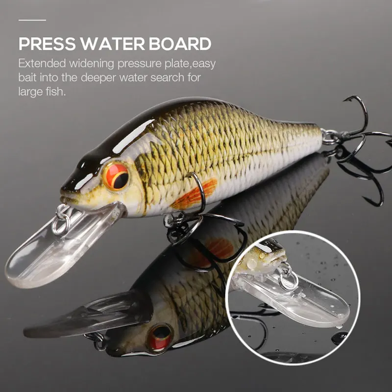 Fish accessories lifelike 3D eyes steel ball inside artificial jerkbait fishing lure custom hard minnow lures