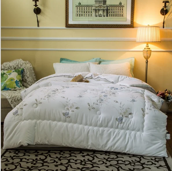 3 pieces winter custom king size cotton bedspread bed quilt