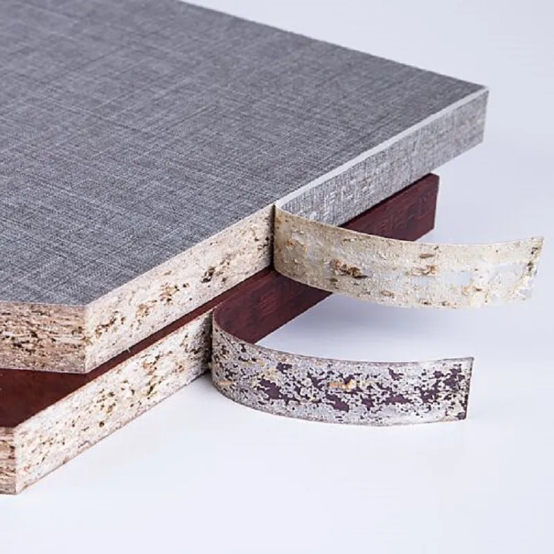 VNHW-8550 EVA yellow nonfiller hot melt adhesive applied to edge sealing of melamine impregnated paper, PVC, wood skin