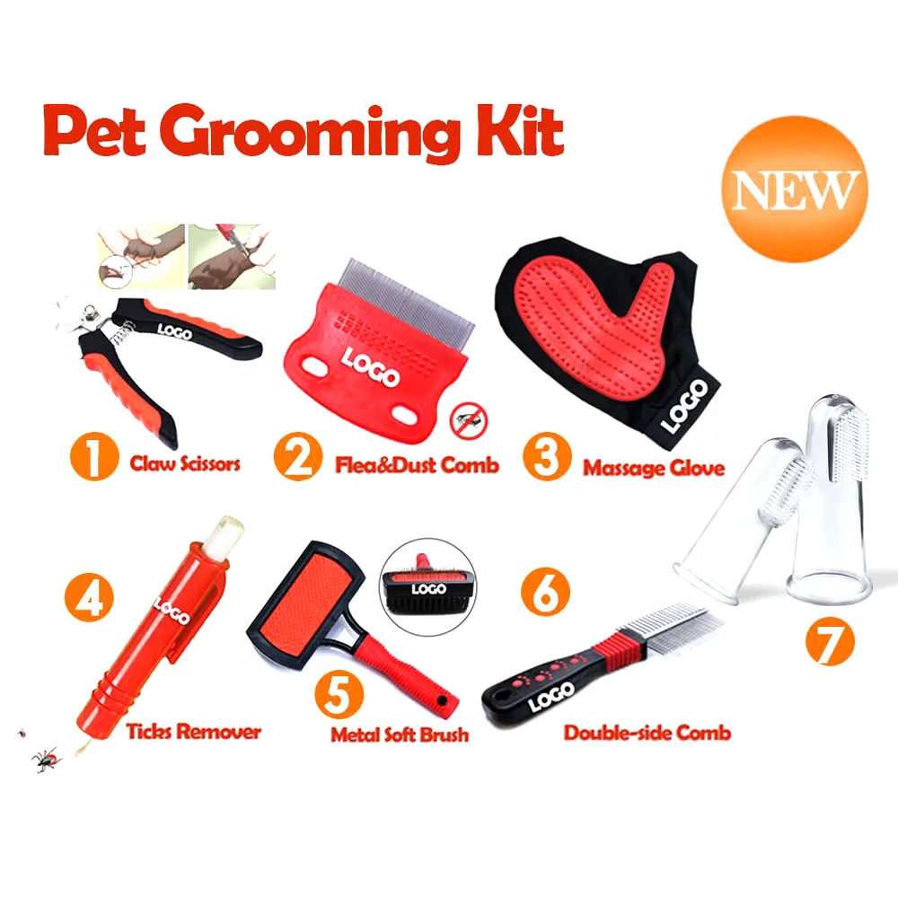 Dog & Cat Flea Comb, Pet Tick Remover, Durable and Firm Flea Grooming Comb for Long & Short Hair