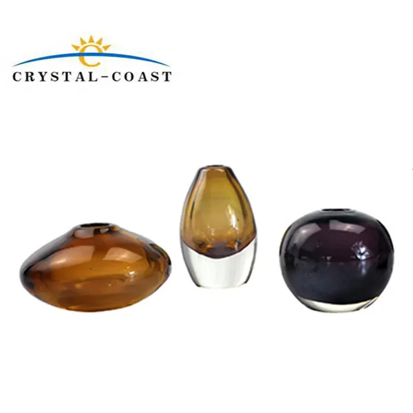 Wholesale clear reed diffuser glass bottle with decorate