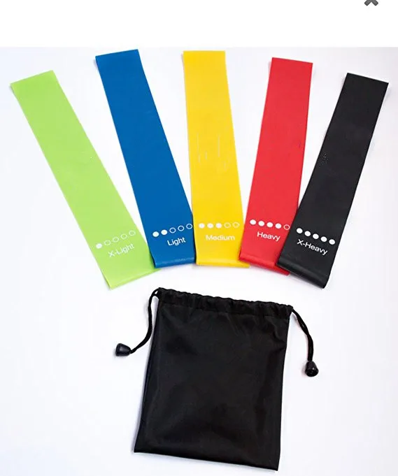 High Quality 100% Natural Latex Resistance Booty Loop Band Sport Bands Fitness Workout Bands With Carry Bag