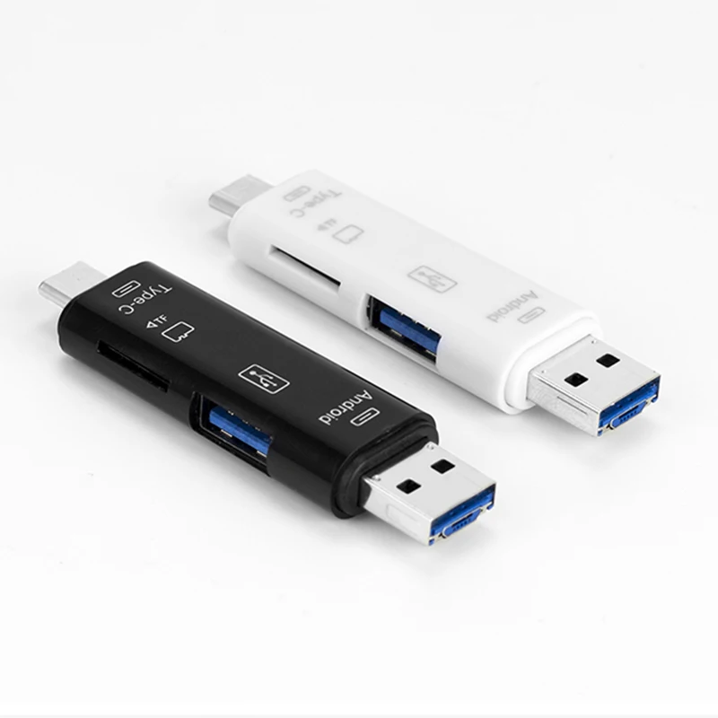 2018 New Product 3 in 1 Smart OTG Card Reader , Support USB2.0 & Micro USB & Type-C