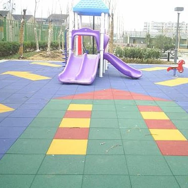 
outdoor/indoor children playground rubber tile/mat/flooring 