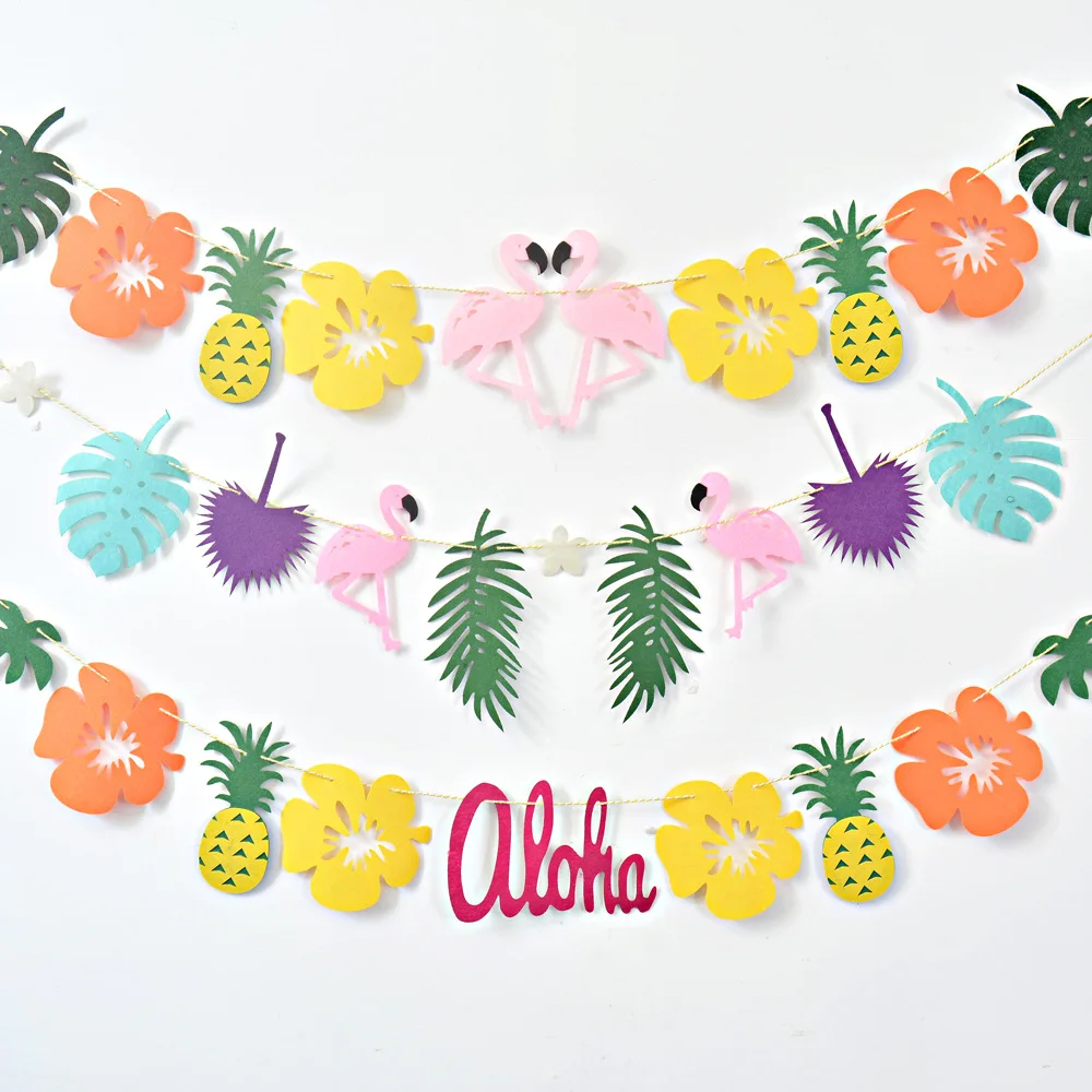 Новый Тропический тематический фламинго войлочный баннер набор «сделай сам» Бумажная гирлянда свадебное письмо день
