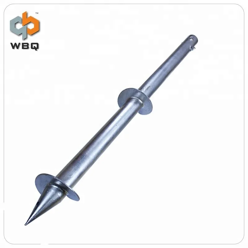 Galvanized Earth auger anchor for construction timer foundation