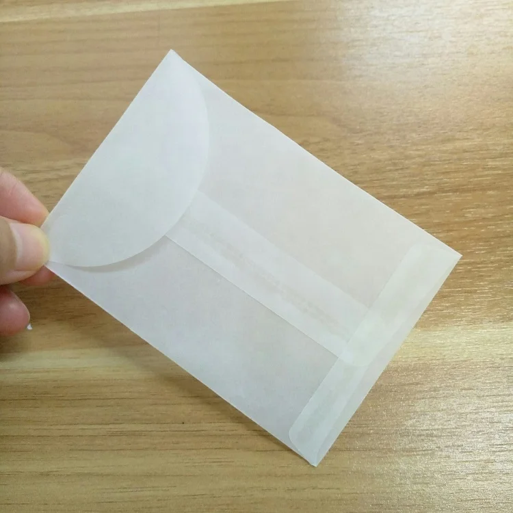 
Low Price Custom Mini Translucent Waxed Sulfuric Acid Paper Envelopes 