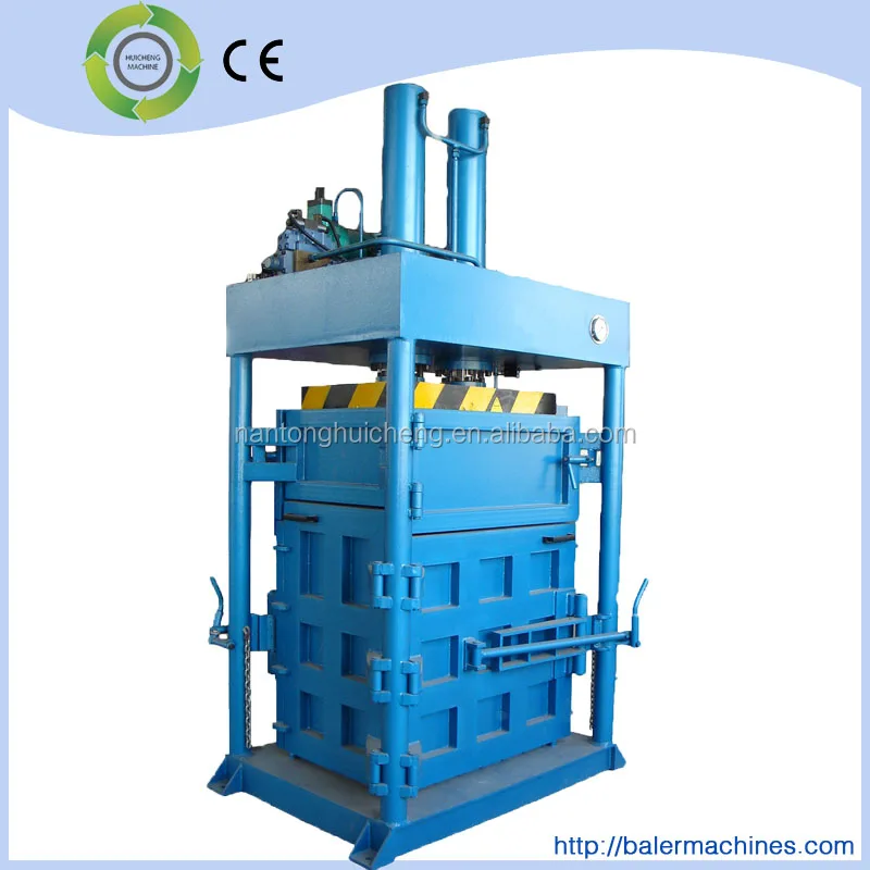 Vertical straw baling machine / hydraulic cardboard baler / hydraulic wool baling press machine