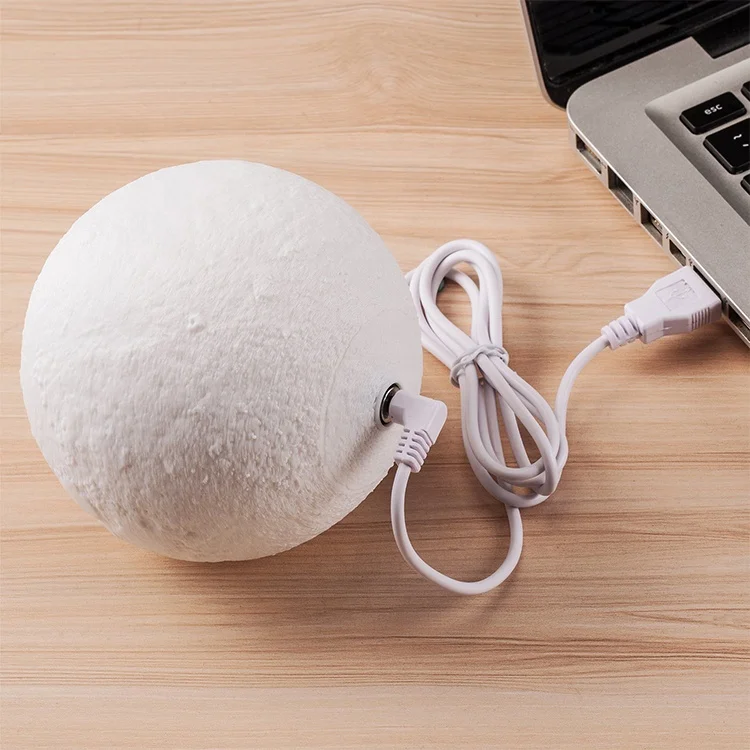 USB Warm and Cool White  Seamlessl 3D Printing Moon Light