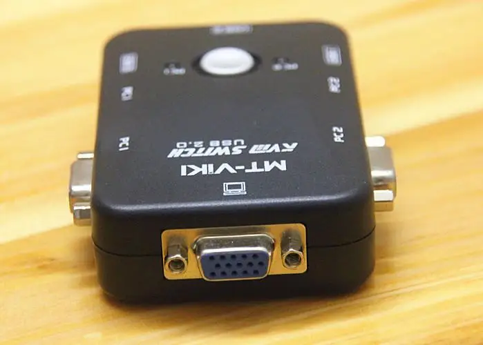 MT-VIKI MT-201UK-CH New USB KVM Switch Switcher 2 Port VGA SVGA Switch Box USB 2.0 Mouse Keyboard 1920*1440