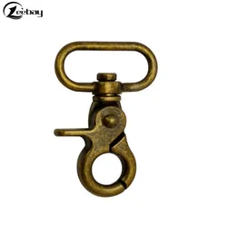Antique brass swivel lobster clasp metal snap buckle hook