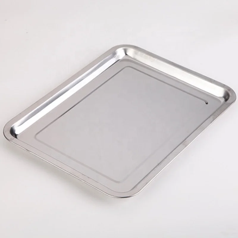 Stainless steel square tray Grilled fish tray grills Hotel cutlery tray