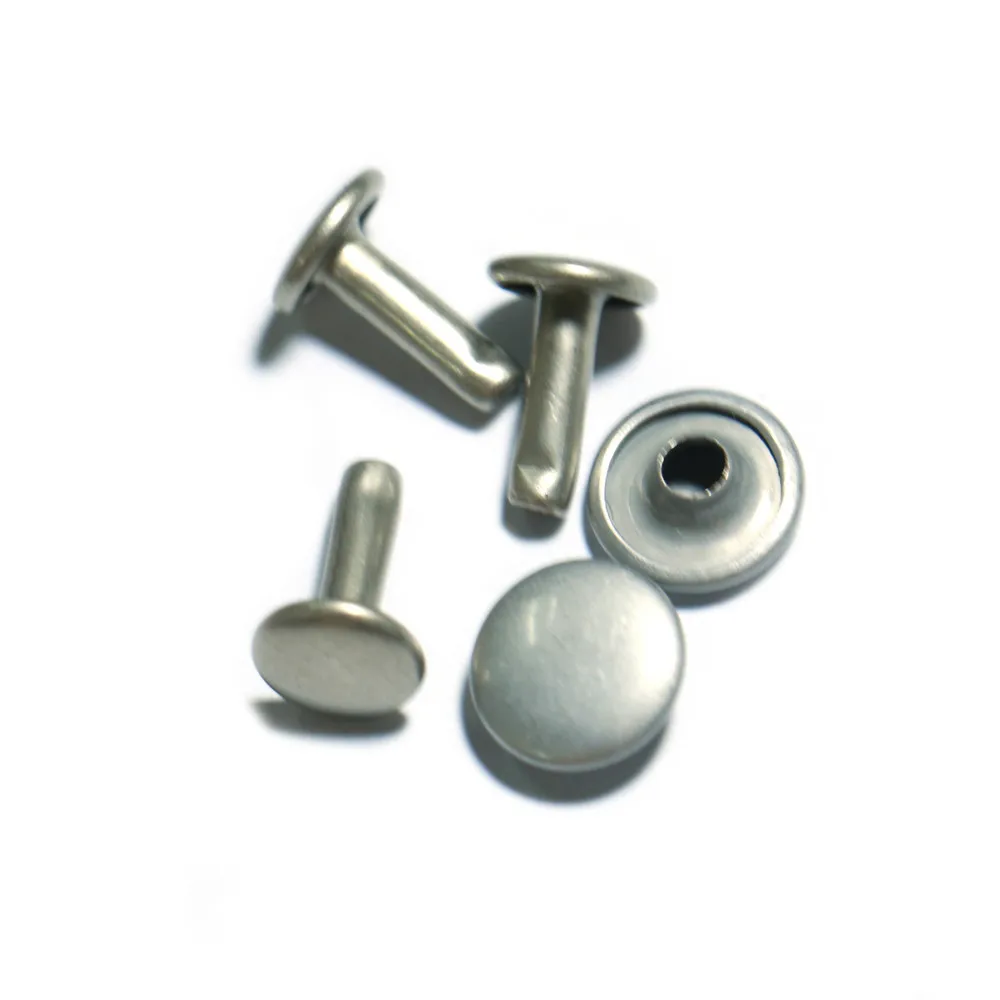 Bulk 6Mm 8X8Mm 10Mm Metal Double Cap Silver Bronze Light Gold Shoe Accessories Snap Buttons Rivets For Clothes Clothing