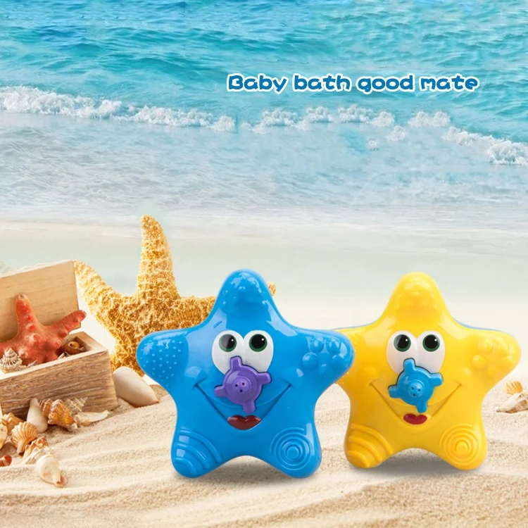 Новая батарея, детские игрушки, Электрический распылитель воды, морской звезды, Игрушки для ванны для малышей