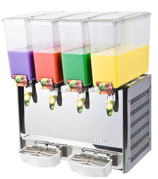 9L 4 tanks commercial juice dispenser maker  machine for sale