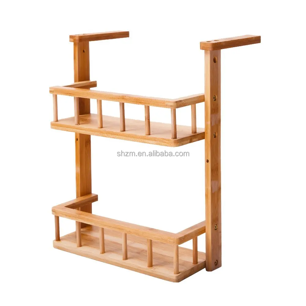 Refrigerator Hanging Organizer Rack Fridge Mounted Spice Jars Storage Shelf Side Wall Stand for Kitchen Cabinet Cupboard