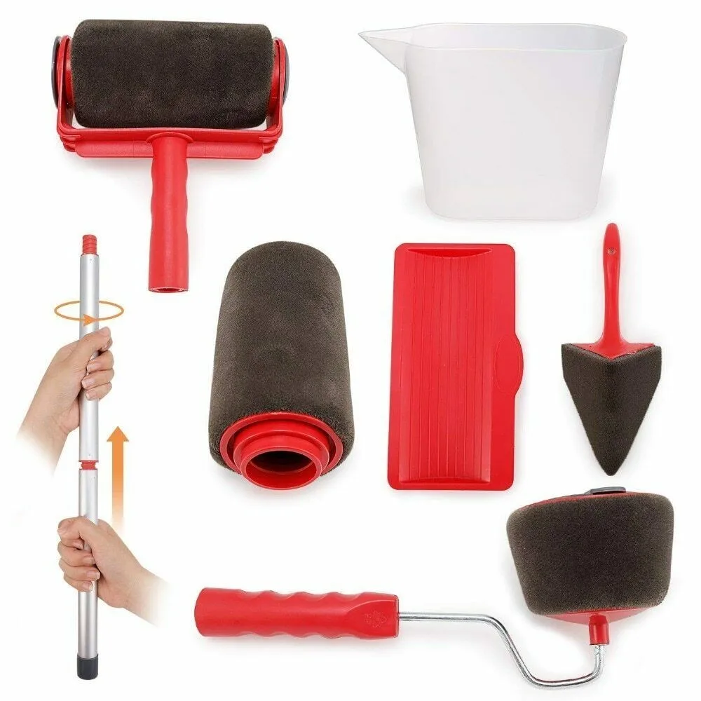 
Paint Runner Pro Roller Brush Handle Tool Flocked Edger Sets 