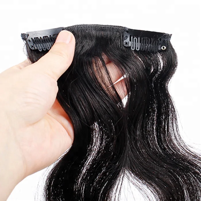 Brazilian Clip in Human Hair Extensions Body Wave Clip ins for African American 100%Real Hair Clip in Extensions