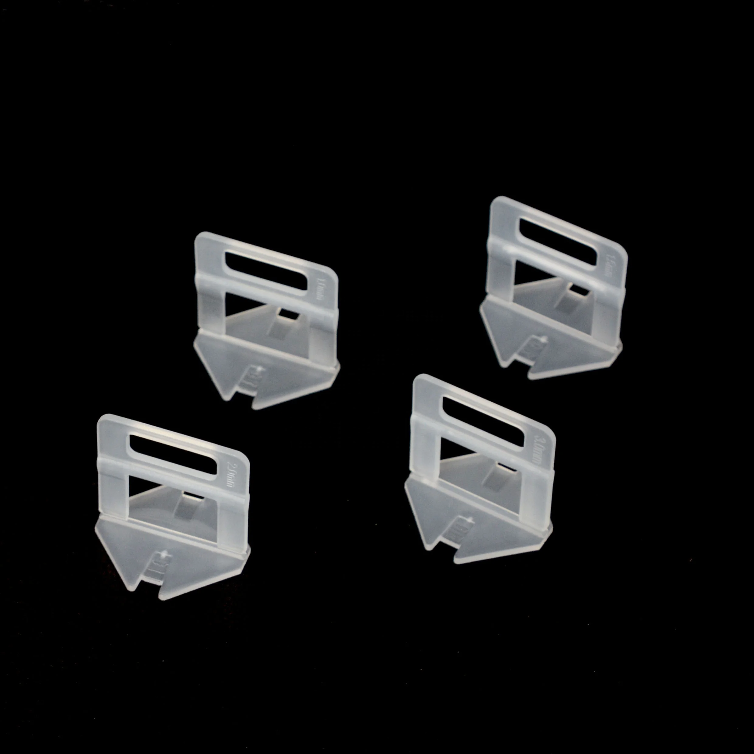 100pcs Clear 1mm - 3mm Tile Flat Leveling System Wall Floor Spacers Strap Device Tools Clip