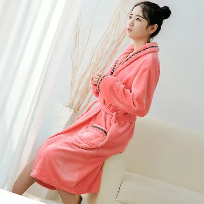 Extra long hotel micro fiber bathrobe