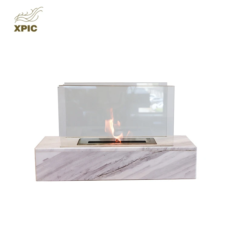 Cheap Price Custom Modern Black Marble Gas Fireplace for Garden