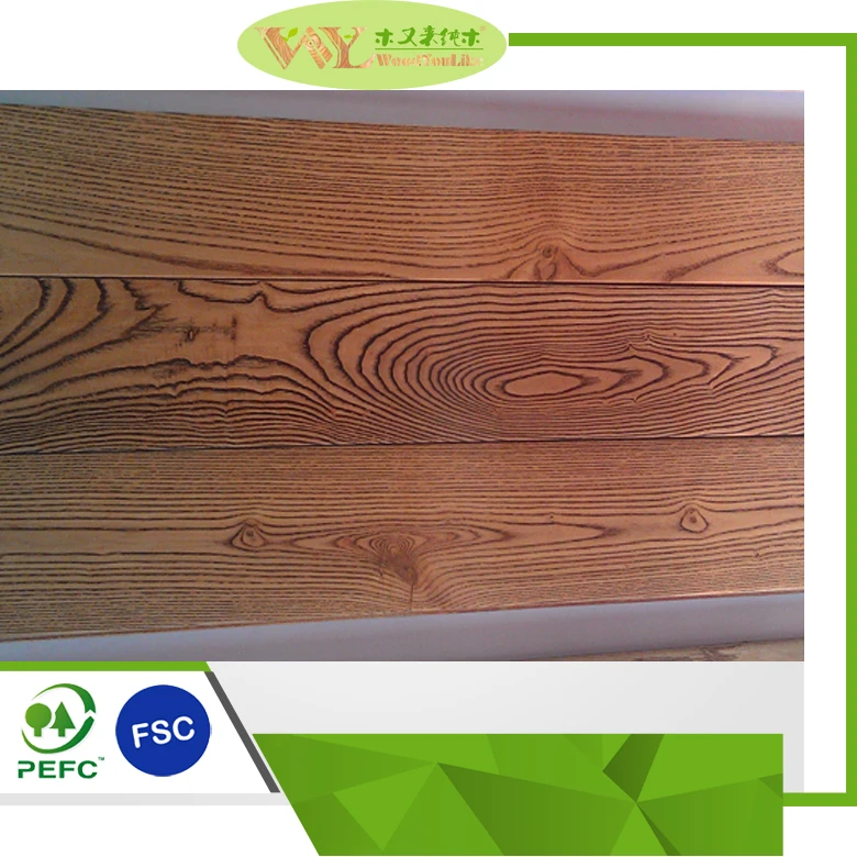 Industrial Brushed Ash Floor Ash Hardwood Flooring