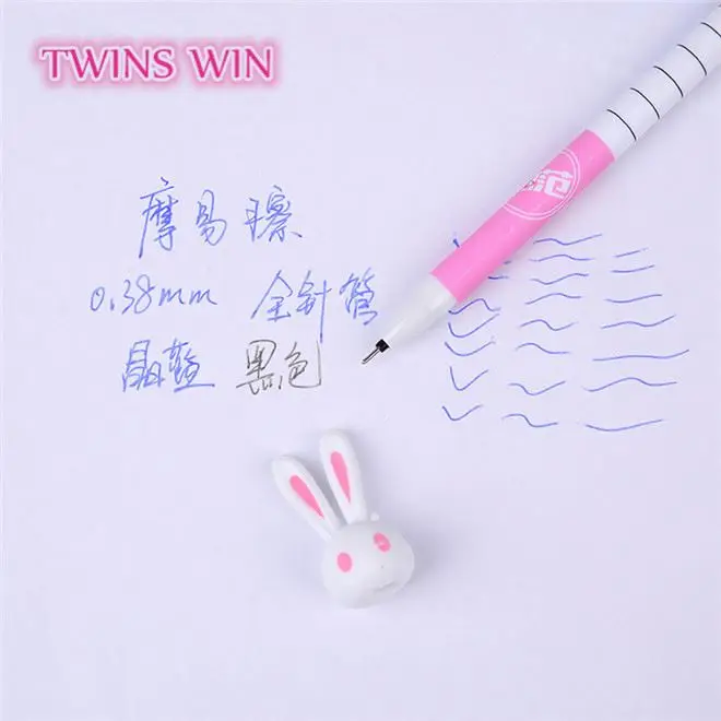 Рекламный список подарков, Канцелярские Товары для офиса, бесплатные образцы из Южной Кореи, гелевые ручки с блестками, стираемая гелевая ручка с милым кроликом