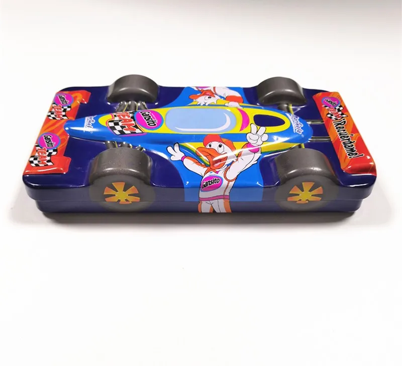 Fashion Design Handsome Special F1 Race Car Shaped Tin Box For Child Gift