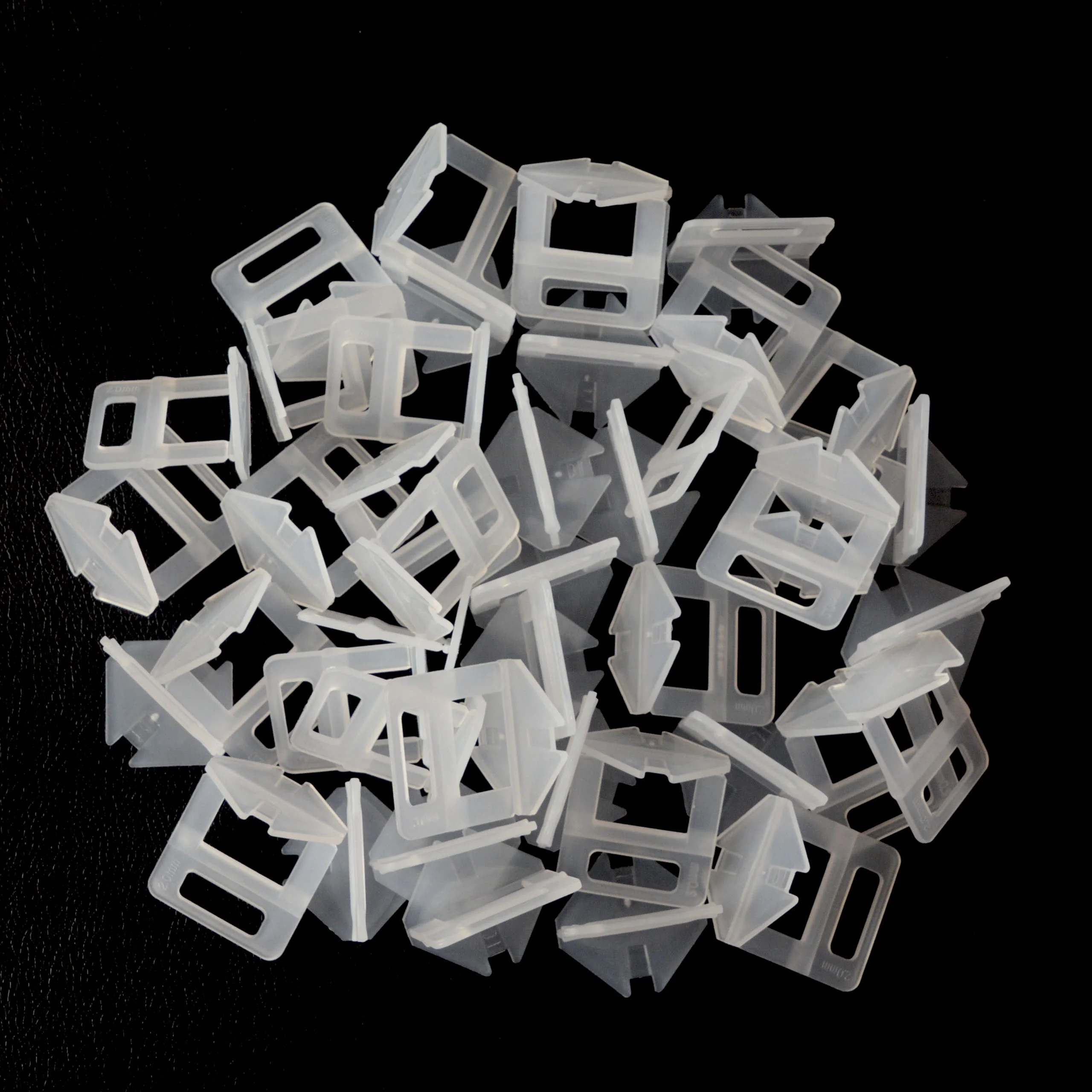 100pcs Clear 1mm - 3mm Tile Flat Leveling System Wall Floor Spacers Strap Device Tools Clip