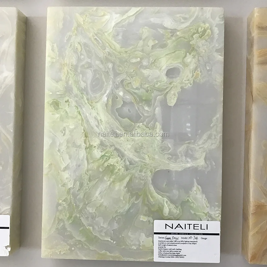 Popular faux transparent marble onyx backlit lamp shades